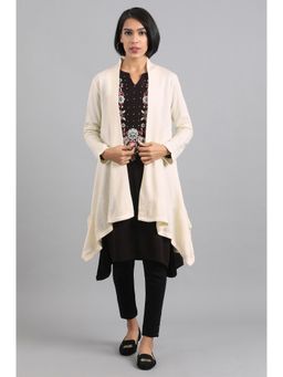 W - Off -Front Open Soft Acrylic Cardigan