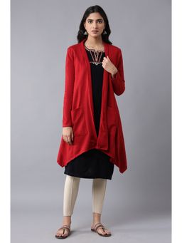 W - Red Soft Acrylic Cardigan
