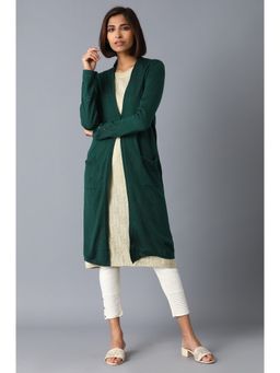 W - Green Long Cardigan