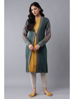 W - Rifle Green Front Open Cardigan