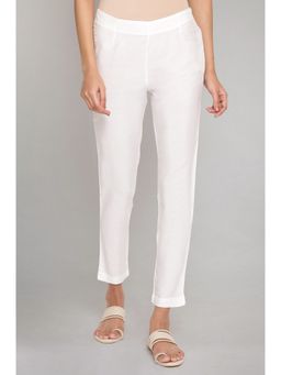 W - Ecru Slim Pant