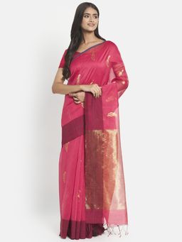 Fabindia - Cotton Silk Chanderi Saree without Blouse
