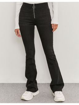 TALLY WEiJL - Black High Waist Skinny Jeans With Chain Detail