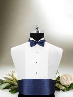 PELUCHE - Navy Blue Affair Cummerband And Bowtie
