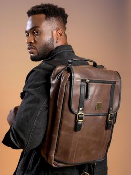 Ya Qalbi - Brown Genuine Leather Backpack