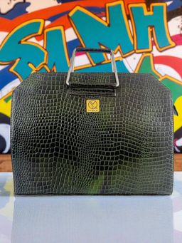 Ya Qalbi - Premium Pure Leather Unisex Messenger Bag With Detachable Strap - Green