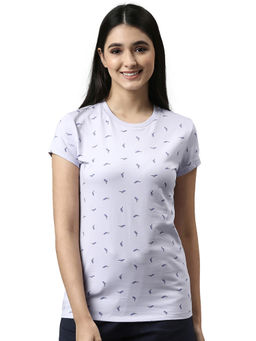 Enamor - Short Sleeve Crew Neck Regular Length T-Shirt Slim Fit Soft Stretch Cotton E247