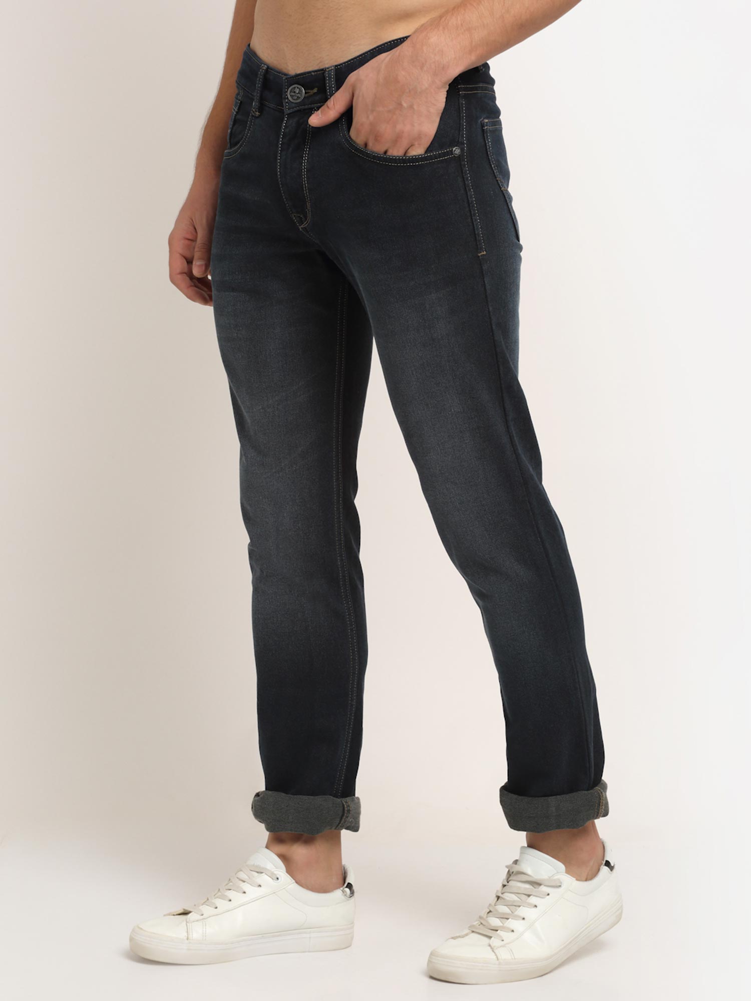 Buy Cantabil Olive Men's Jeans Online 