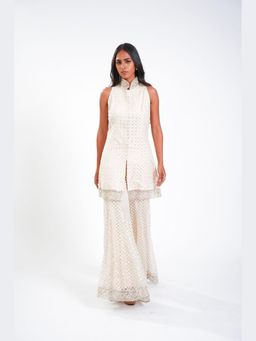 Twenty Nine - Ivory Sleeveless Peplum Tunic