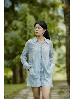 Five Thirty Somewhere - Blue Between Lines Full Sleeves Shirt