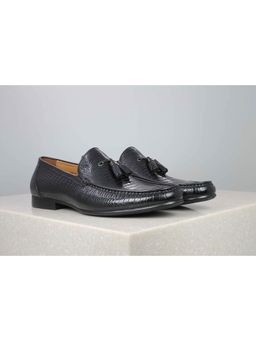 ATESBER - Black Textured Formal Shoes