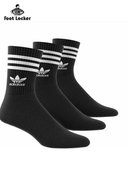 adidas - Mid Cut Crw Socks Black (Pack of 3)