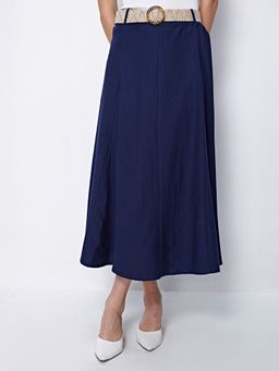 Cover Story - Navy A-line Midi Skirt (Set of 2)
