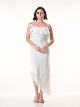 KELIN - Celeste White Georgette Western Dress