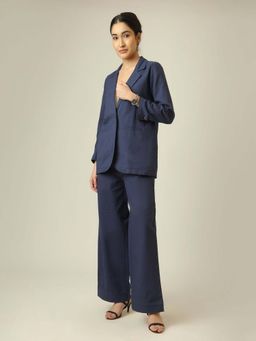 Saltpetre - Navy Blue Women Linen Co-Ord Set