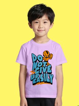 Nusyl - Boy Lavender Super hero and Do not Give up easily Typography T-shirt