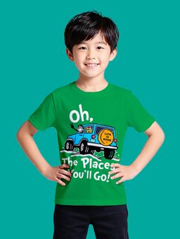 Nusyl - Boy Green Oh the places you'll go Printed T-shirt