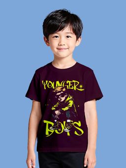 Nusyl - Boy Wine Younger Boys Printed T-shirt