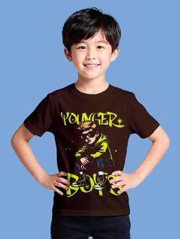 Nusyl - Boy Brown Younger Boys Printed T-shirt