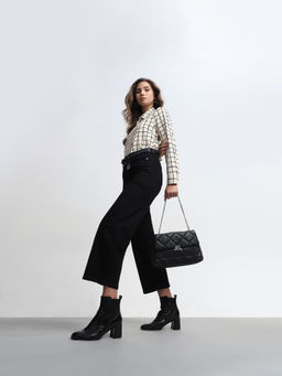 VERO MODA - Black High Rise Wide Leg Jeans