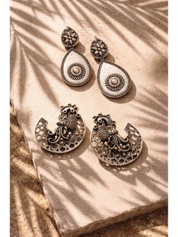 Niska - Silver Drop Earrings (Pack of 2)