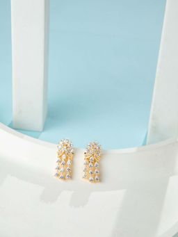 Niscka - 24K Gold Plated White AD Stone Adjustable Jewellery Set