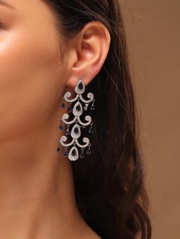 Voylla - Royal Romance Elsa Emerald Statement Earrings