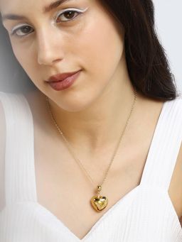Sohi - Women's The Dented-Coeur Necklace - California Gold