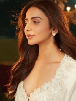 Accessher - Gold Plated Rhinestone Huggie Hoop Clip-On Earrings No Piercing