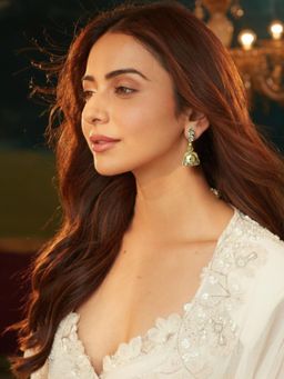 Accessher - Gold Plated American Diamond Small Jhumki Earrings