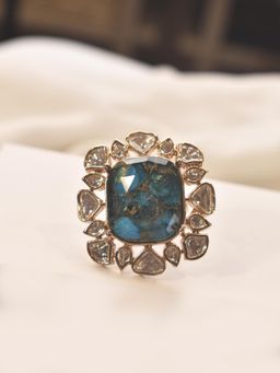 Peach Tassels - Beautiful Kundan Finger Ring