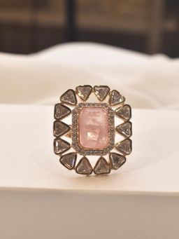 Peach Tassels - Beautiful Kundan Finger Ring