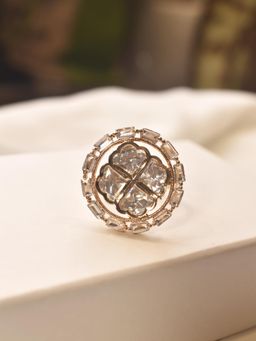 Peach Tassels - Beautiful Kundan Finger Ring