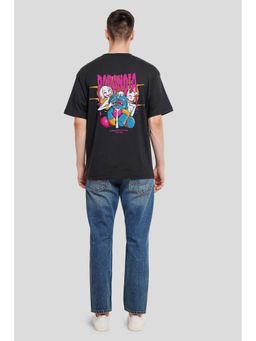 UNDERRATED CLUB - Ghost Paranoia Black Graphic Printed Oversized T-Shirt