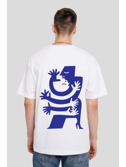UNDERRATED CLUB - The Complexity Of Simplicity White Graphic Printed Oversized Fit T-Shirt