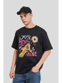 UNDERRATED CLUB - Your Soul Is Mine Black Graphic Printed Oversized Fit T-Shirt