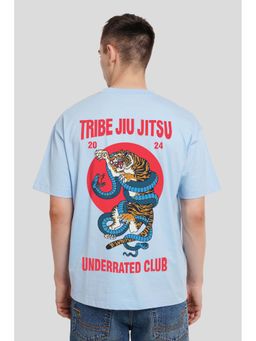 UNDERRATED CLUB - Jiu Jitsu Powder Blue Graphic Printed T-Shirt
