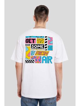 UNDERRATED CLUB - Pop Art Vibes White Graphic Printed T-Shirt