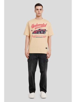 UNDERRATED CLUB - Champion Beige Oversized Fit T-Shirt