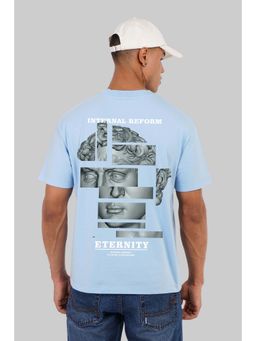 UNDERRATED CLUB - Eternity New Powder Blue Oversized Fit T-Shirt