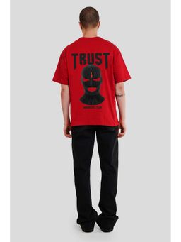 UNDERRATED CLUB - Trust Red Oversized Fit T-Shirt