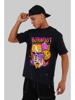 UNDERRATED CLUB - Burnout Black Oversized Fit T-Shirt