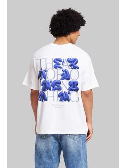 UNDERRATED CLUB - Art Of Doing Nothing White Oversized Fit T-Shirt