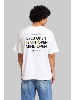 UNDERRATED CLUB - Eyes Open White Oversized Fit T-Shirt
