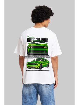 UNDERRATED CLUB - Built To Roar White Oversized Fit T-Shirt