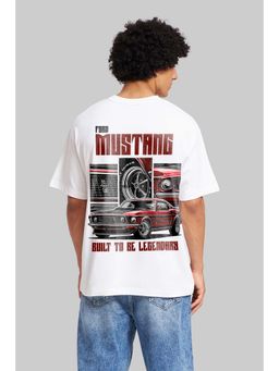 UNDERRATED CLUB - Mustang White Oversized Fit T-Shirt