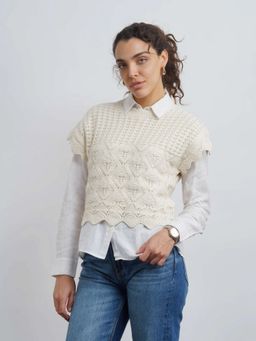 Cove and Lane - Crochet White Top
