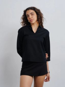 Cove and Lane - Linen Lux Black Top