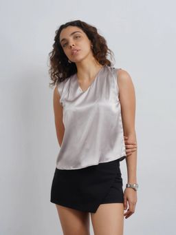 Cove and Lane - Satin Silver Top