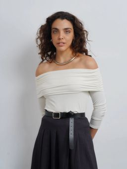 Cove and Lane - Off-Shoulder White Top